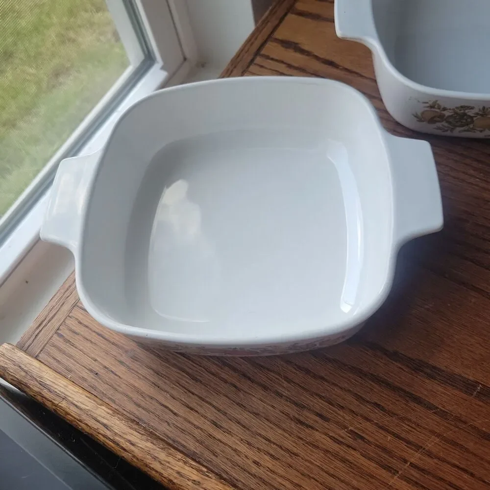 Corning Ware Spice Of Life L'Echalote 1 Qt A-1-B Casserole Dish Set Of 2 No Lids